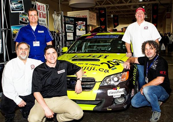 (Left to Right) Perry Iannuzzi , President, CASC-Ontario Region; Robert Lauder (standing), Vice-President,  CASC-Ontario Region;  Robert Haggart, Motorsports Manager, BFGoodrich Canada; Nick Majors (standing), Race Director, CASC-Ontario Region;  Richard Foegele, GT Driver Rep, CASC-Ontario Region   (Photo credit: Richard Coburn)